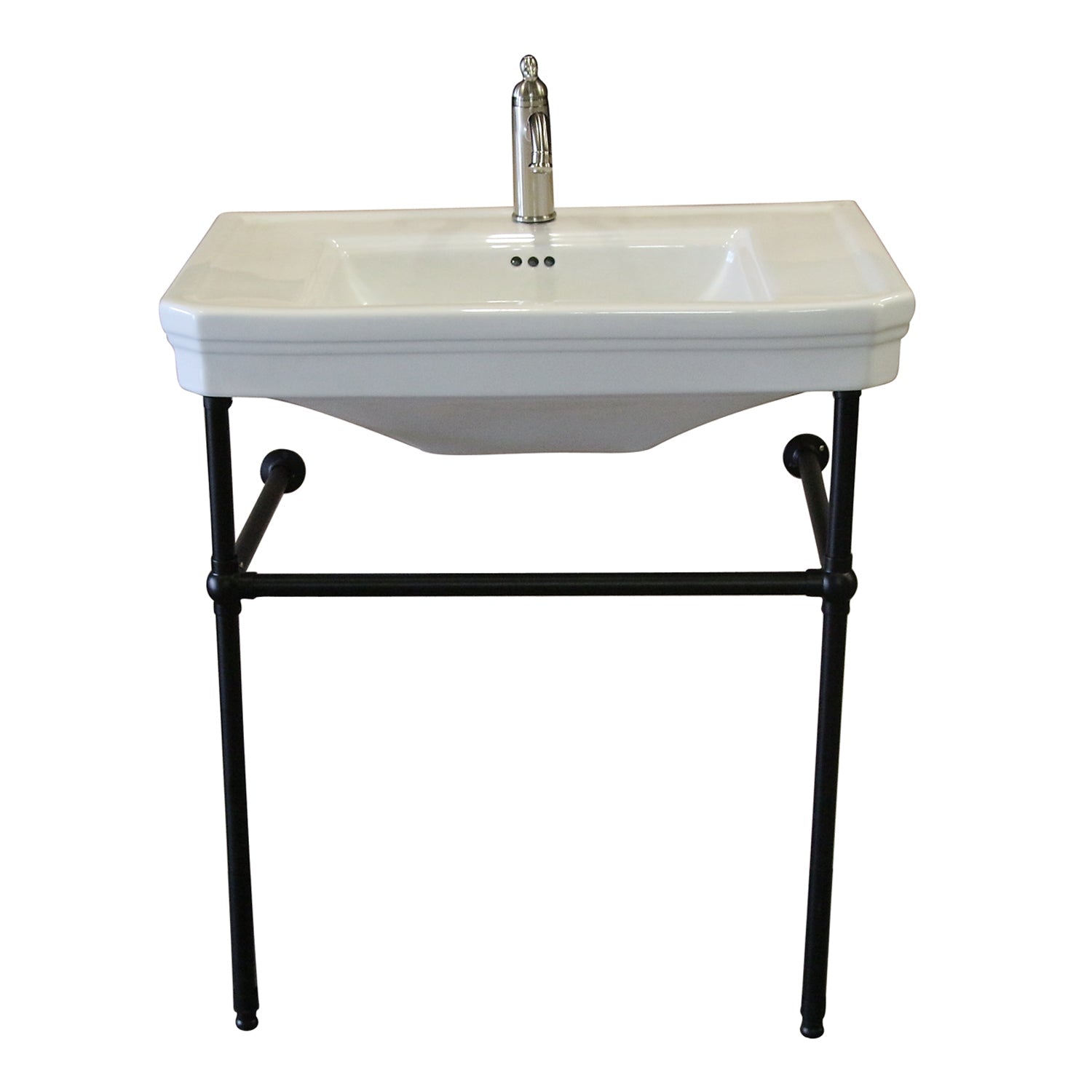 Barclay Drew — lavabo tipo consola — Monomando (1 orificio) / Negro Mate