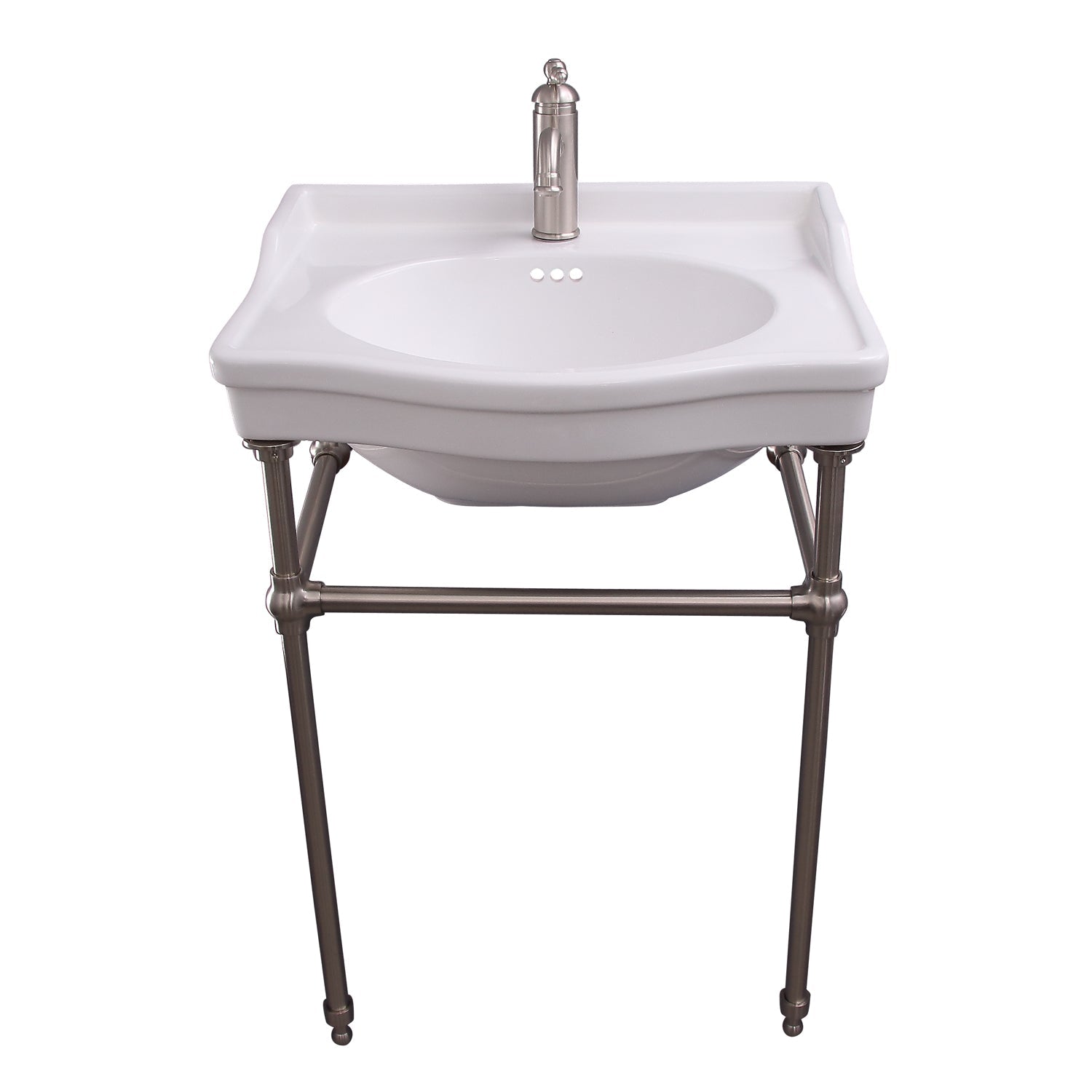 Barclay Ensal — lavabo tipo consola — Monomando (1 orificio) / Níquel Cepillado
