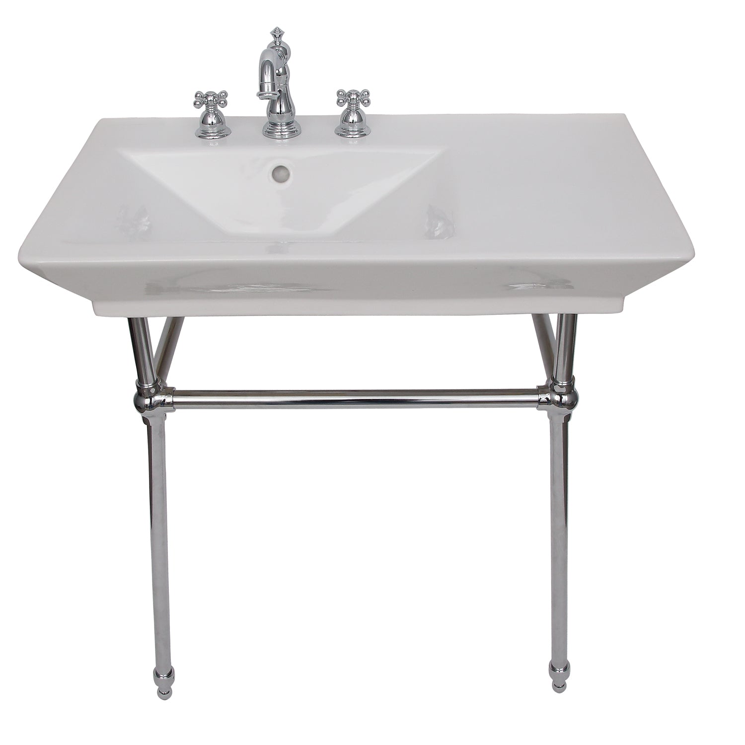 Barclay Opulence — lavabo tipo consola — Fresado 8" (widespread) / Cromo Pulido