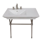 Barclay Opulence — lavabo tipo consola — Fresado 8" (widespread) / Níquel Cepillado