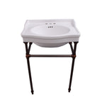Barclay Ensal — lavabo tipo consola — Centro 4" (centerset) / Bronce Aceitado