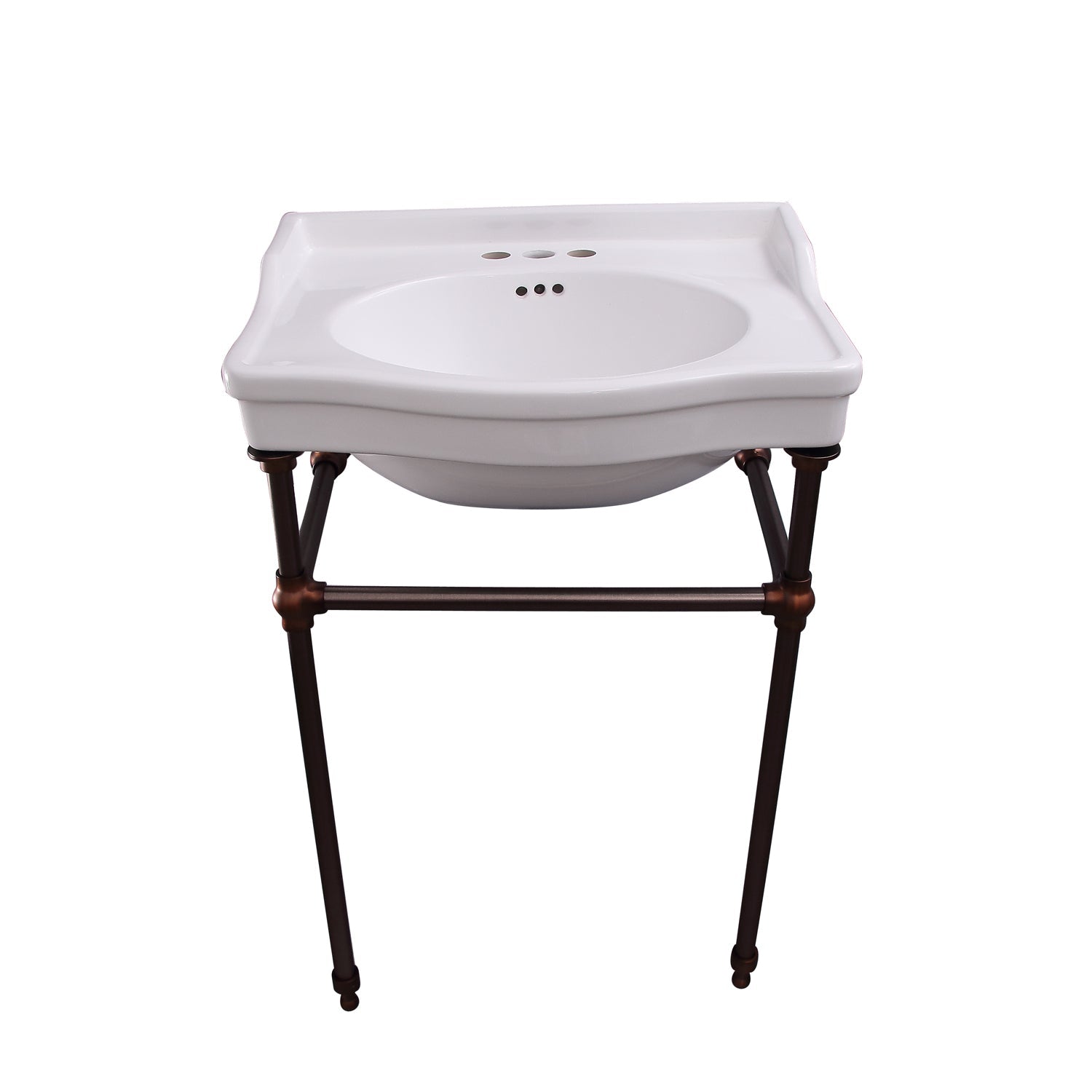 Barclay Ensal — lavabo tipo consola — Centro 4" (centerset) / Bronce Aceitado