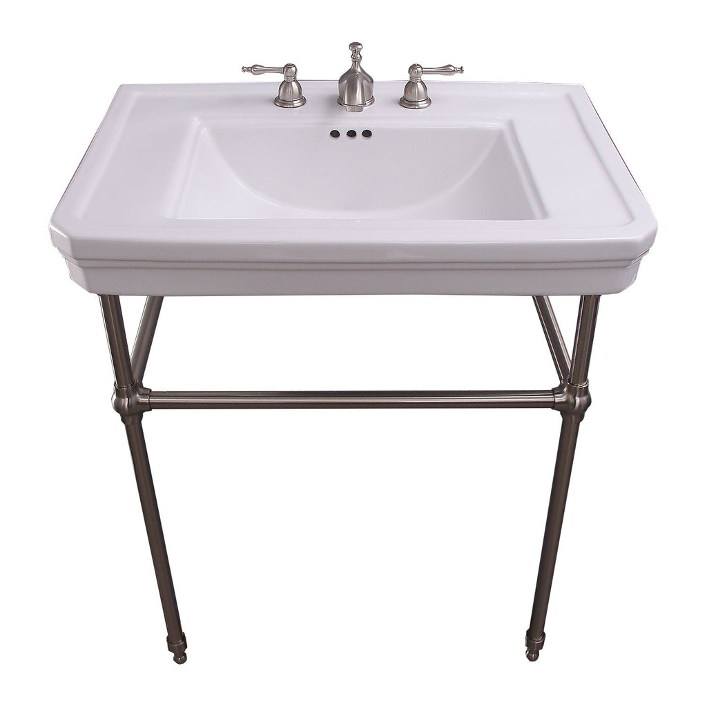 Barclay Drew — lavabo tipo consola — Fresado 8" (widespread) / Níquel Cepillado