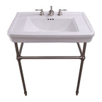 Barclay Drew — lavabo tipo consola — Fresado 8" (widespread) / Níquel Cepillado