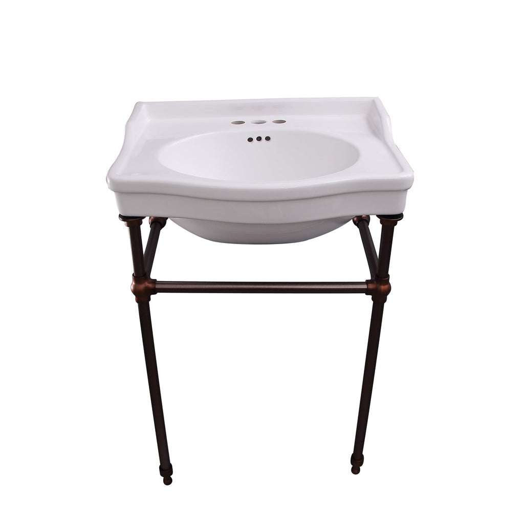 Barclay Cali — lavabo tipo consola — Centro 4" (centerset) / Bronce Aceitado
