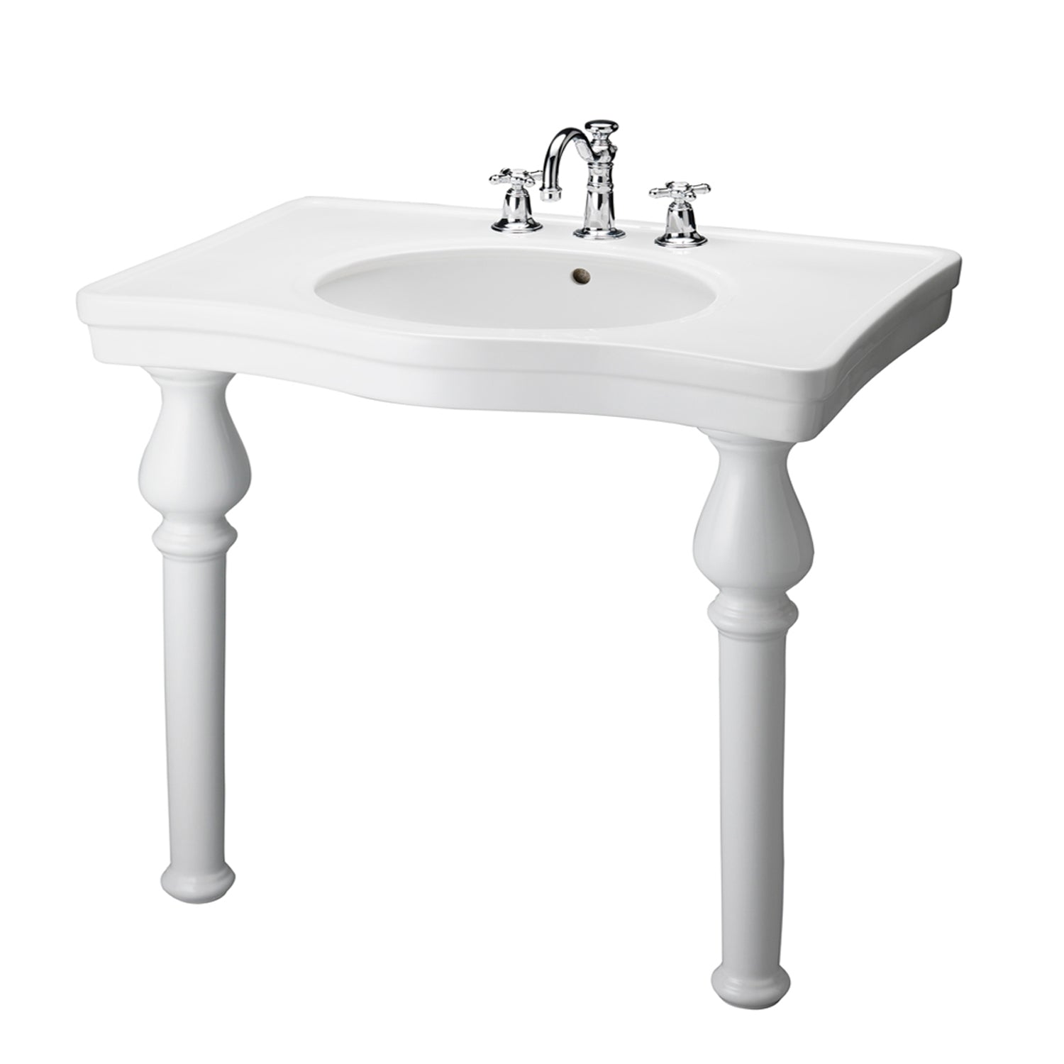 Barclay Milano Deluxe — lavabo tipo consola — Fresado 8" (widespread)