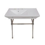 Barclay Opulence — lavabo tipo consola — Fresado 8" (widespread) / Níquel Pulido