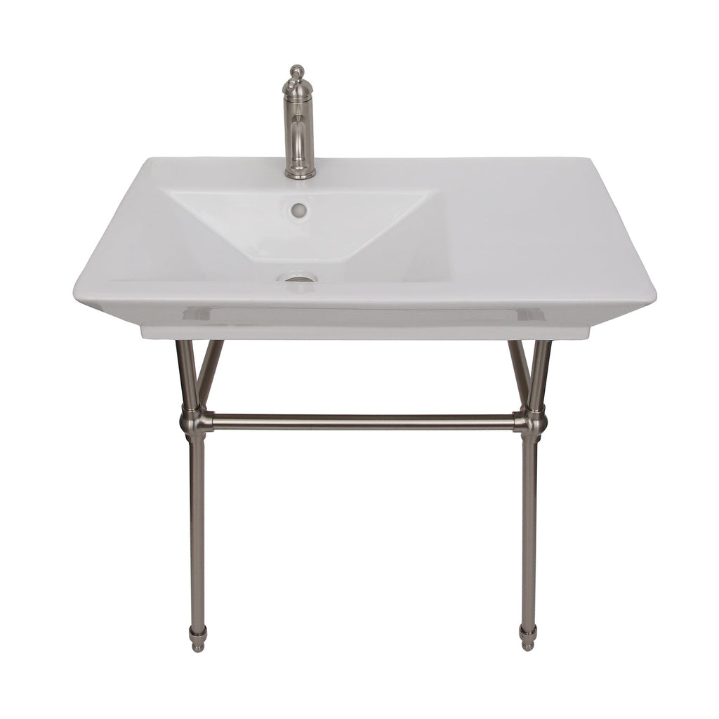 Barclay Opulence — lavabo tipo consola — Monomando (1 orificio) / Níquel Cepillado