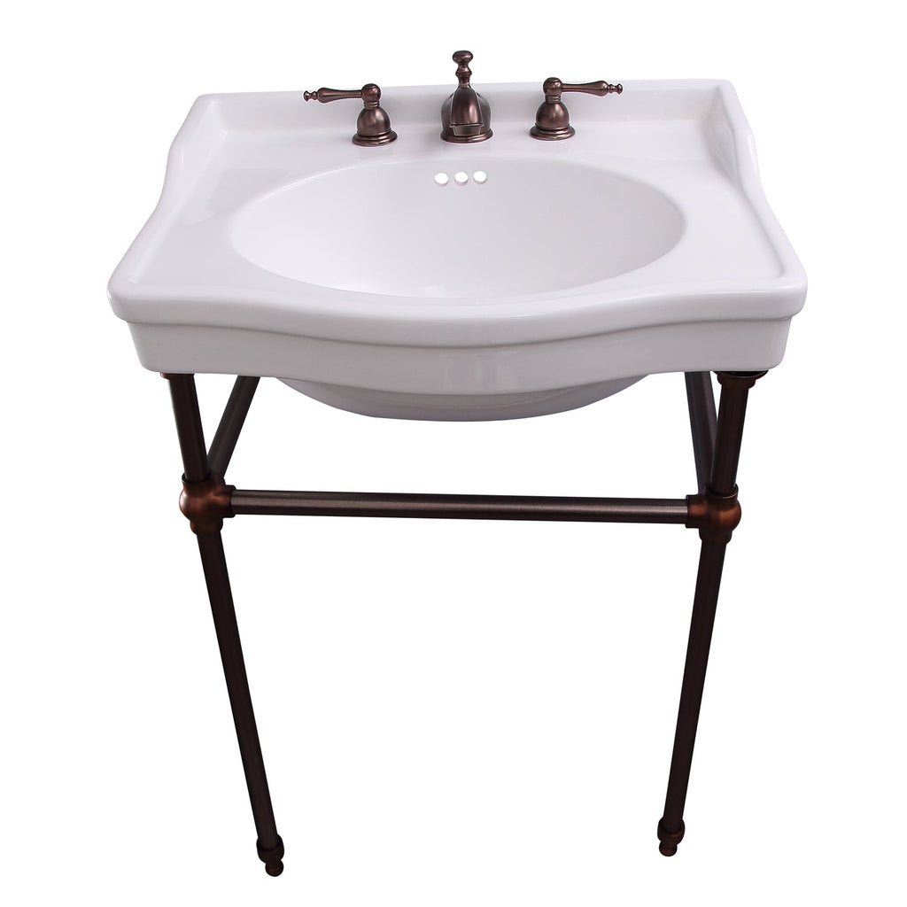 Barclay Ensal — lavabo tipo consola — Fresado 8" (widespread) / Bronce Aceitado