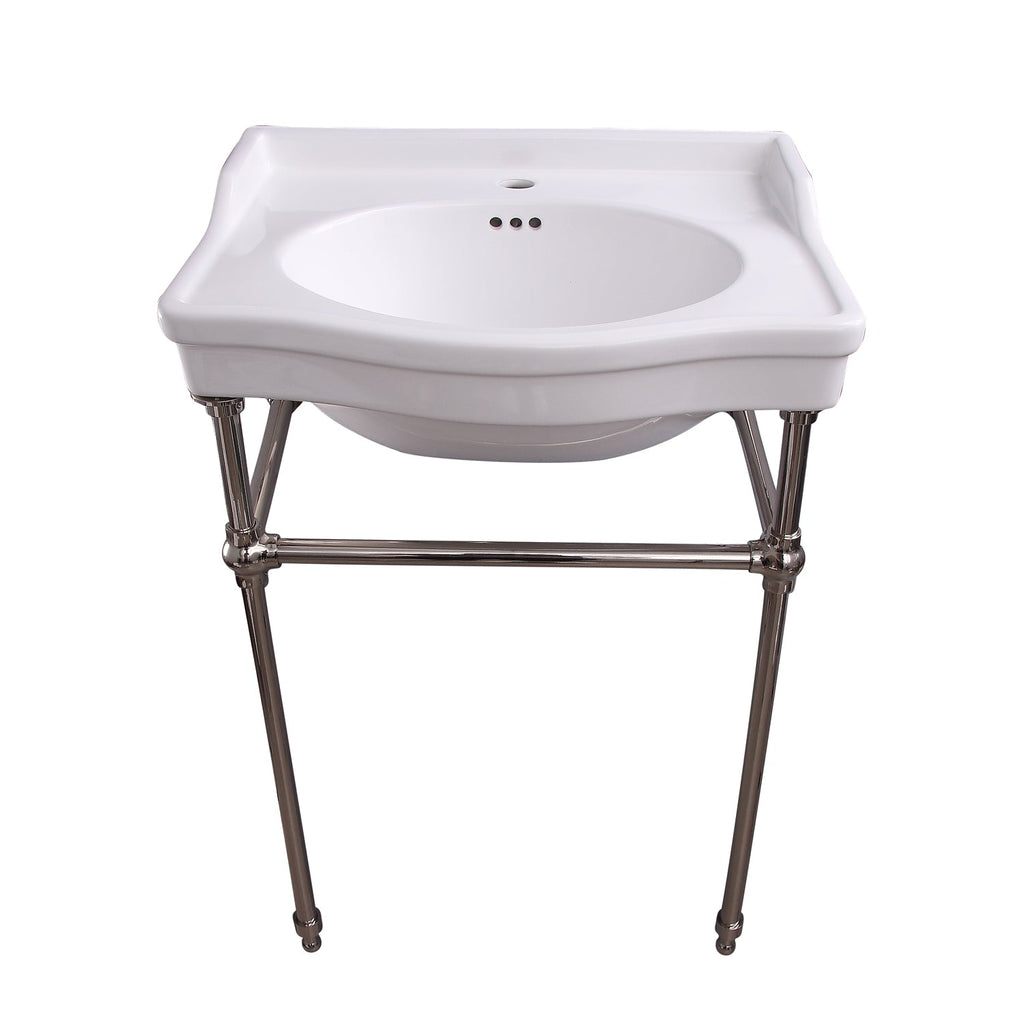 Barclay Ensal — lavabo tipo consola — Monomando (1 orificio) / Níquel Pulido
