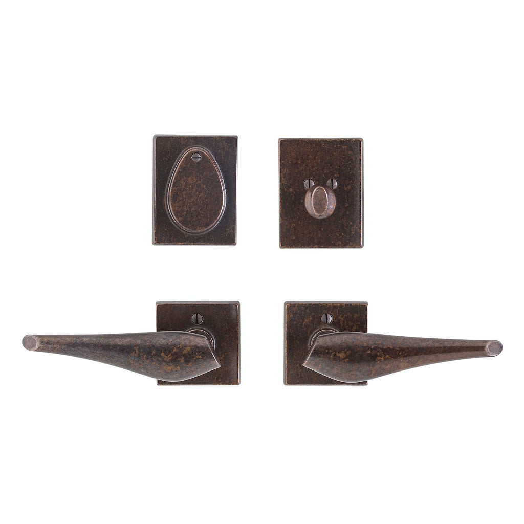 uego de Entrada Oasis 2 1/2" x 2 1/2" — Rocky Mountain Hardware bronce macizo