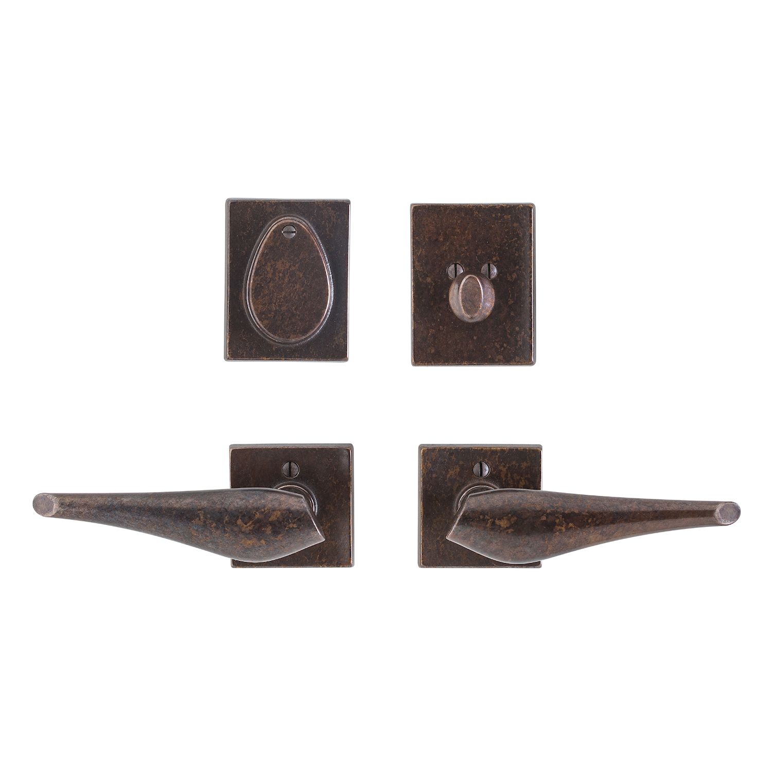 uego de Entrada Oasis 2 1/2" x 2 1/2" — Rocky Mountain Hardware bronce macizo