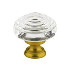 Emtek Perilla Deco de Vidrio — Latón Francés Antiguo