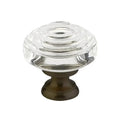 Emtek Perilla Deco de Vidrio — Bronce Aceitado