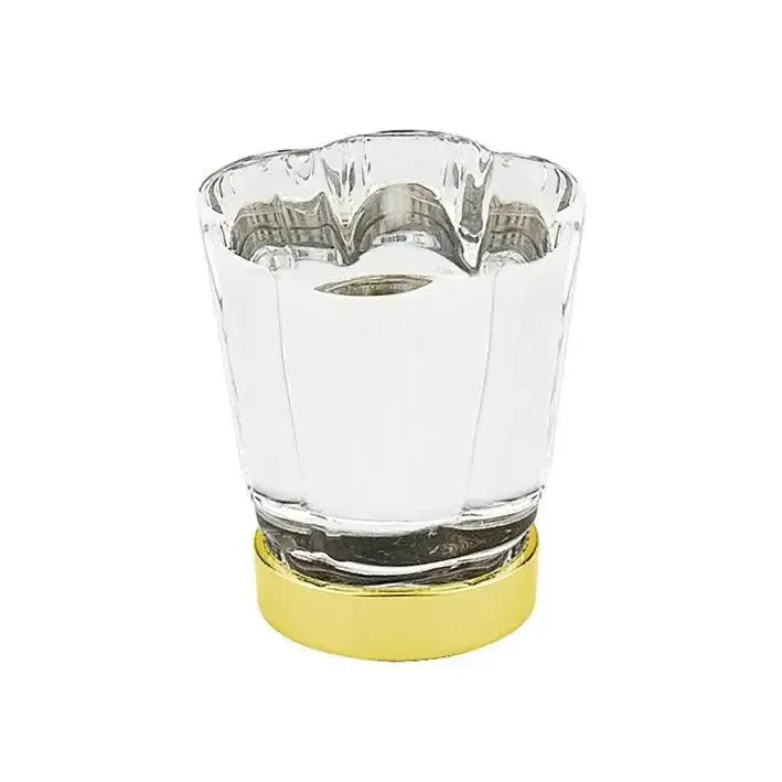 Emtek Perilla Forza de Vidrio, 1-1/4" — Latón Pulido
