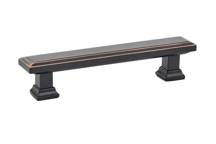 Emtek Jaladera Geometric Rectangular — Bronce Aceitado