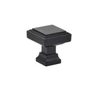 Emtek Perilla Geometric Cuadrada — Negro Mate
