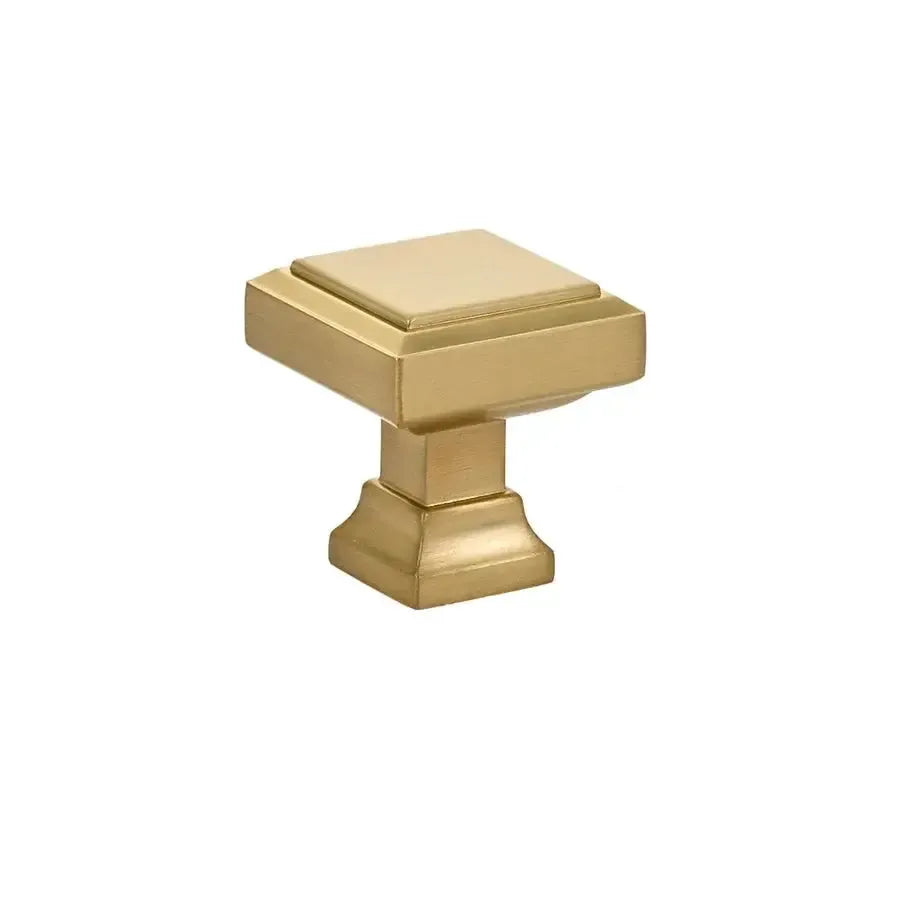 Emtek Perilla Geometric Cuadrada — Latón Satinado