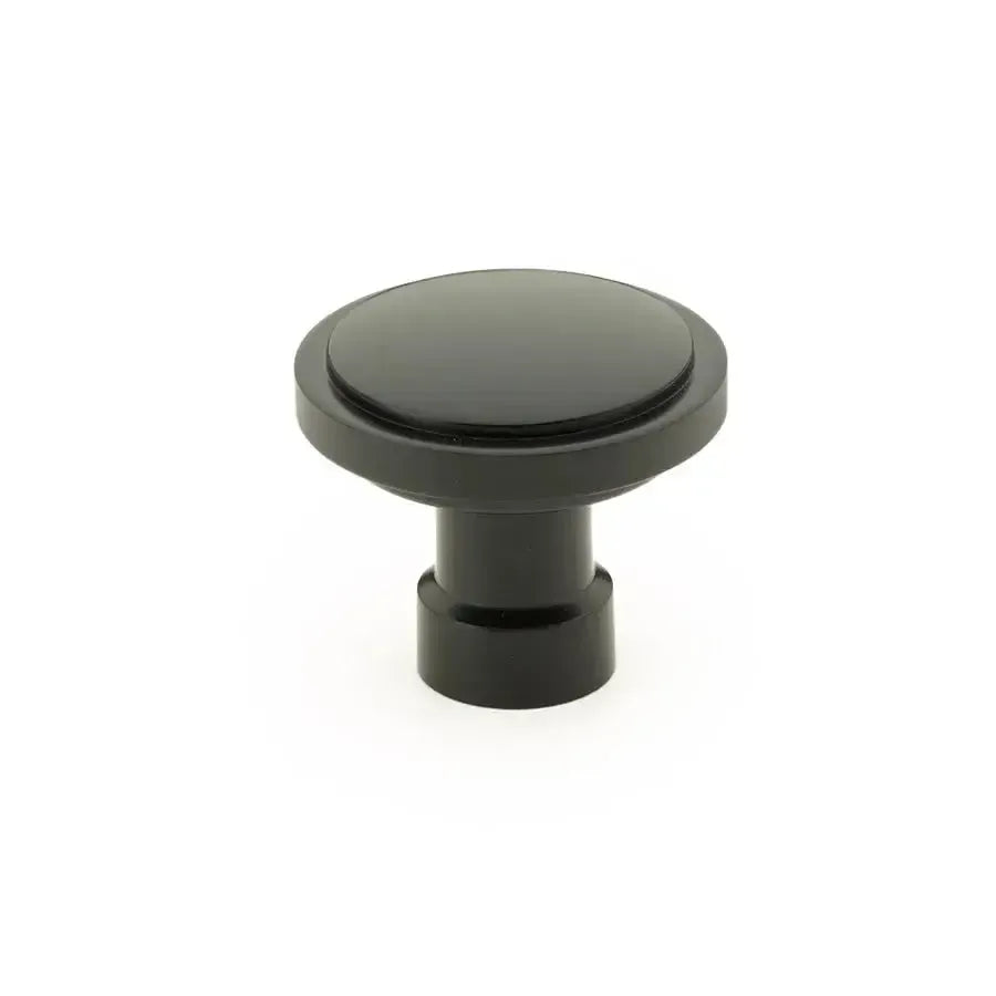 Emtek Perilla de Gabinete Haydon Industrial Moderna, 1-1/4" — Negro Mate
