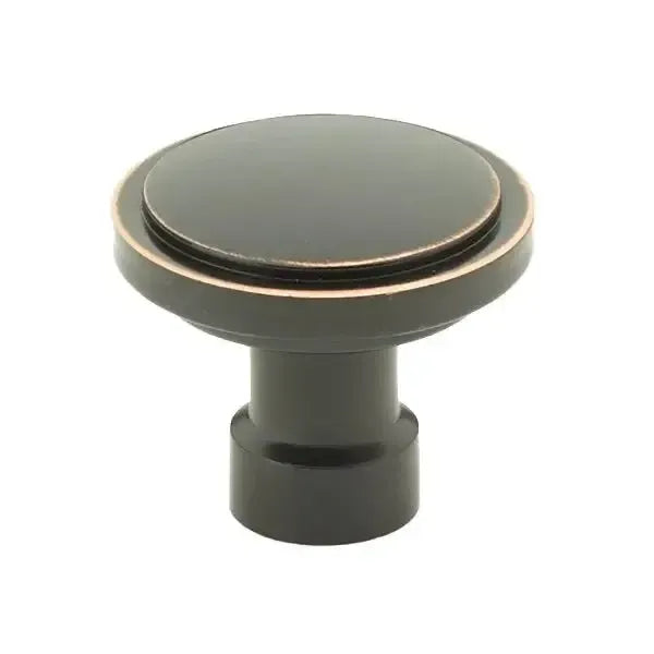 Emtek Perilla de Gabinete Haydon Industrial Moderna, 1-1/4" — Bronce Aceitado