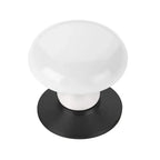 Emtek Perilla de Vestidor Ice de Porcelana, 1-3/4" — Negro Mate