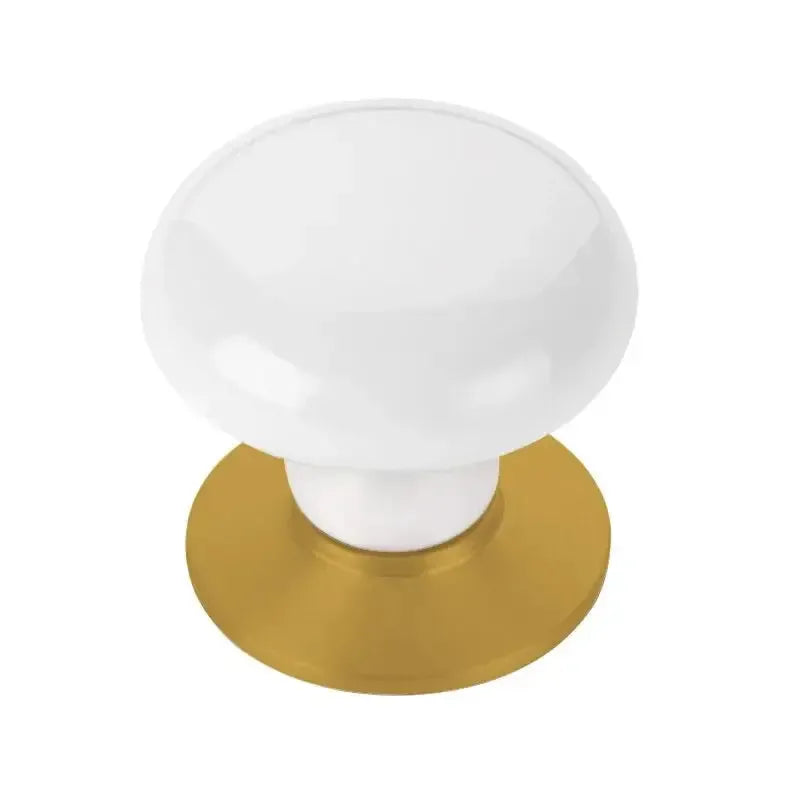 Emtek Perilla de Vestidor Ice de Porcelana, 1-3/4" — Latón Francés Antiguo