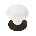 Emtek Perilla de Vestidor Ice de Porcelana, 1-3/4" — Bronce Aceitado