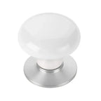 Emtek Perilla de Vestidor Ice de Porcelana, 1-3/4" — Cromo Pulido