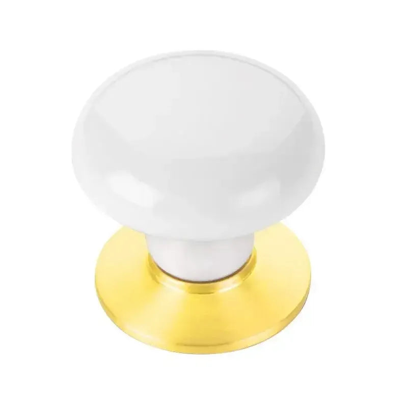 Emtek Perilla de Vestidor Ice de Porcelana, 1-3/4" — Latón sin Laca