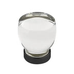 Emtek Perilla Juneau de Vidrio, 1-1/8" — Negro Mate