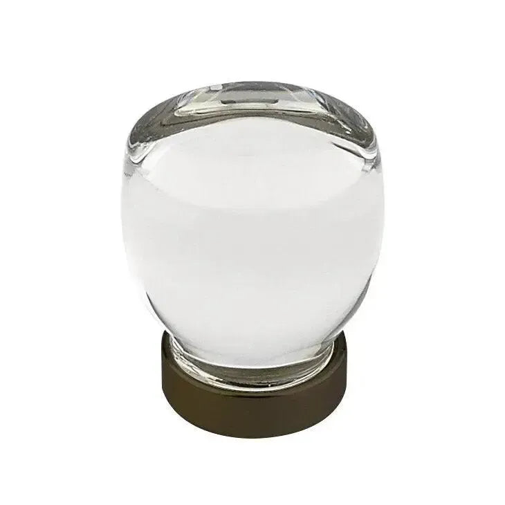 Emtek Perilla Juneau de Vidrio, 1-1/8" — Bronce Aceitado