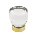 Emtek Perilla Juneau de Vidrio, 1-1/8" — Latón Satinado