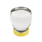 Emtek Perilla Juneau de Vidrio, 1-1/8" — Latón sin Laca