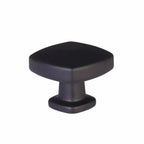 Emtek Perilla de Gabinete Kenter Soft Cuadrada, 1-1/4" — Negro Mate