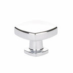 Emtek Perilla de Gabinete Kenter Soft Cuadrada, 1-1/4" — Cromo Pulido