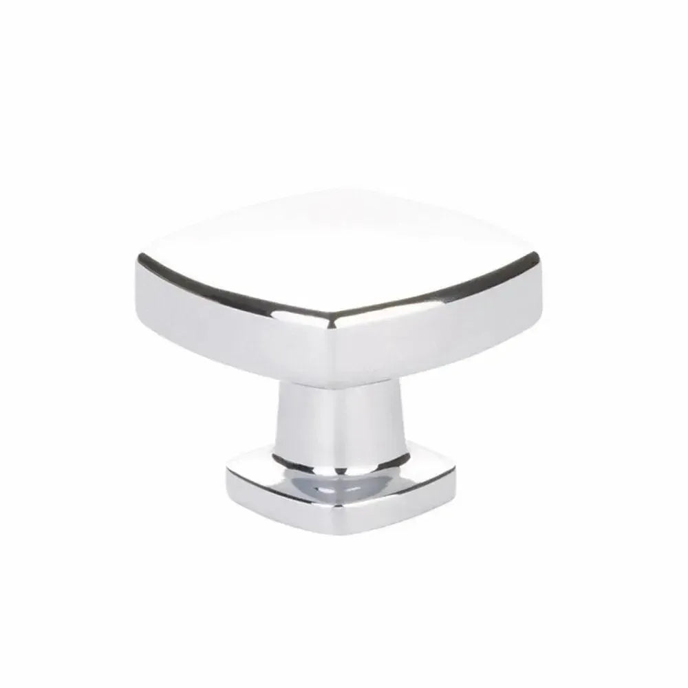 Emtek Perilla de Gabinete Kenter Soft Cuadrada, 1-1/4" — Cromo Pulido