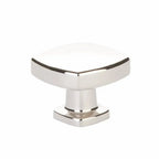 Emtek Perilla de Gabinete Kenter Soft Cuadrada, 1-1/4" — Níquel Pulido