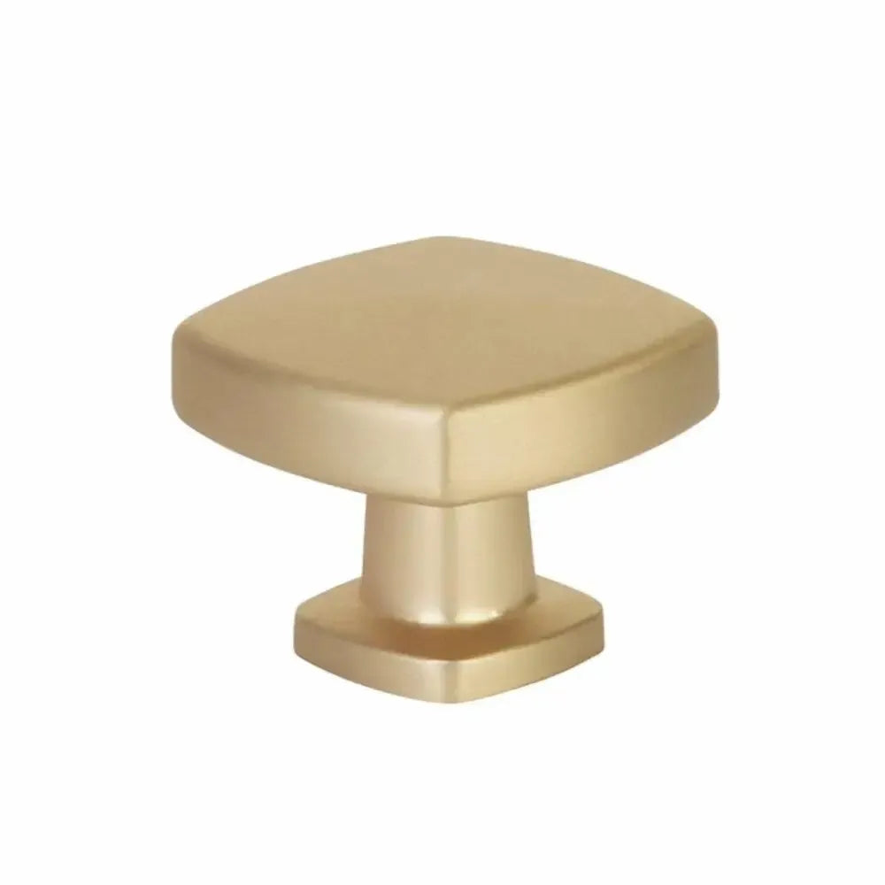 Emtek Perilla de Gabinete Kenter Soft Cuadrada, 1-1/4" — Latón Satinado