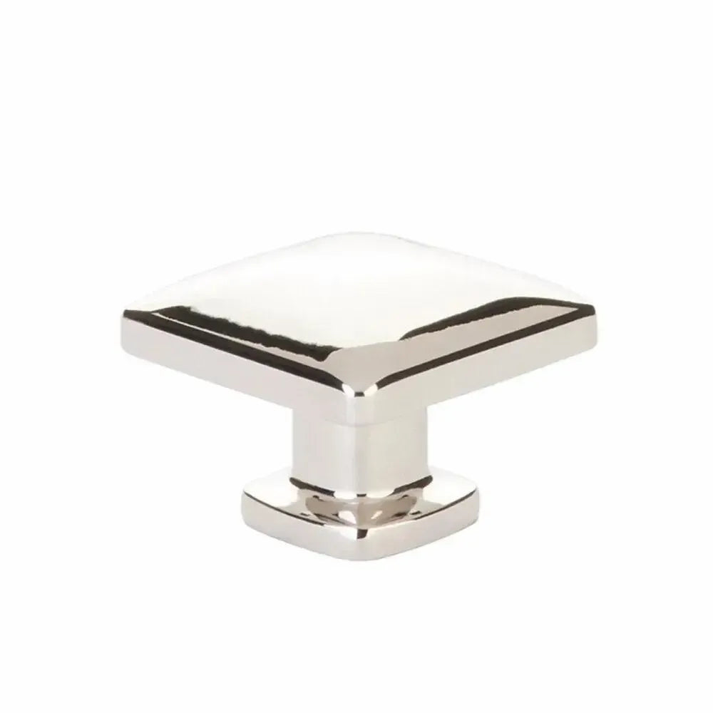 Emtek Perilla de Gabinete Lawson Cuadrada, 1-1/4" — Níquel Pulido