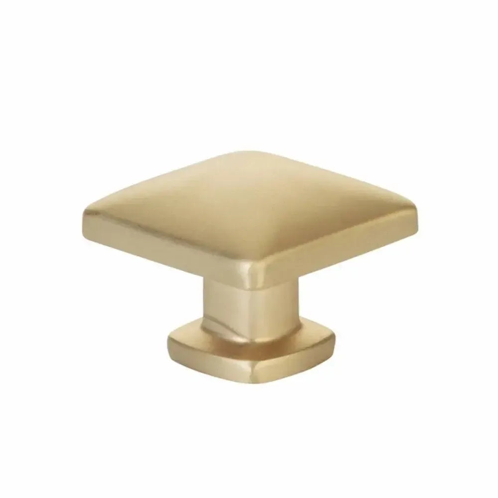 Emtek Perilla de Gabinete Lawson Cuadrada, 1-1/4" — Latón Satinado