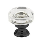 Emtek Perilla Lowell de Vidrio, 1-3/8" — Negro Mate