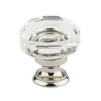 Emtek Perilla Lowell de Vidrio, 1-3/8" — Níquel Pulido