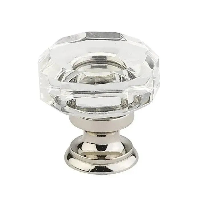 Emtek Perilla Lowell de Vidrio, 1-3/8" — Níquel Pulido