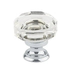 Emtek Perilla Lowell de Vidrio, 1-3/8" — Cromo Pulido