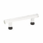 Emtek Jaladera de Barra Moderna de Vidrio, 4" cc — Bronce Aceitado