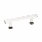 Emtek Jaladera de Barra Moderna de Vidrio, 4" cc — Peltre