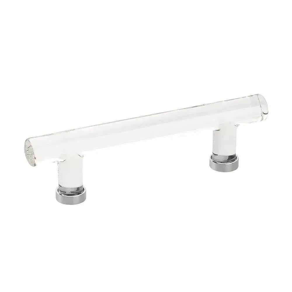 Emtek Jaladera de Barra Moderna de Vidrio, 4" cc — Cromo Pulido