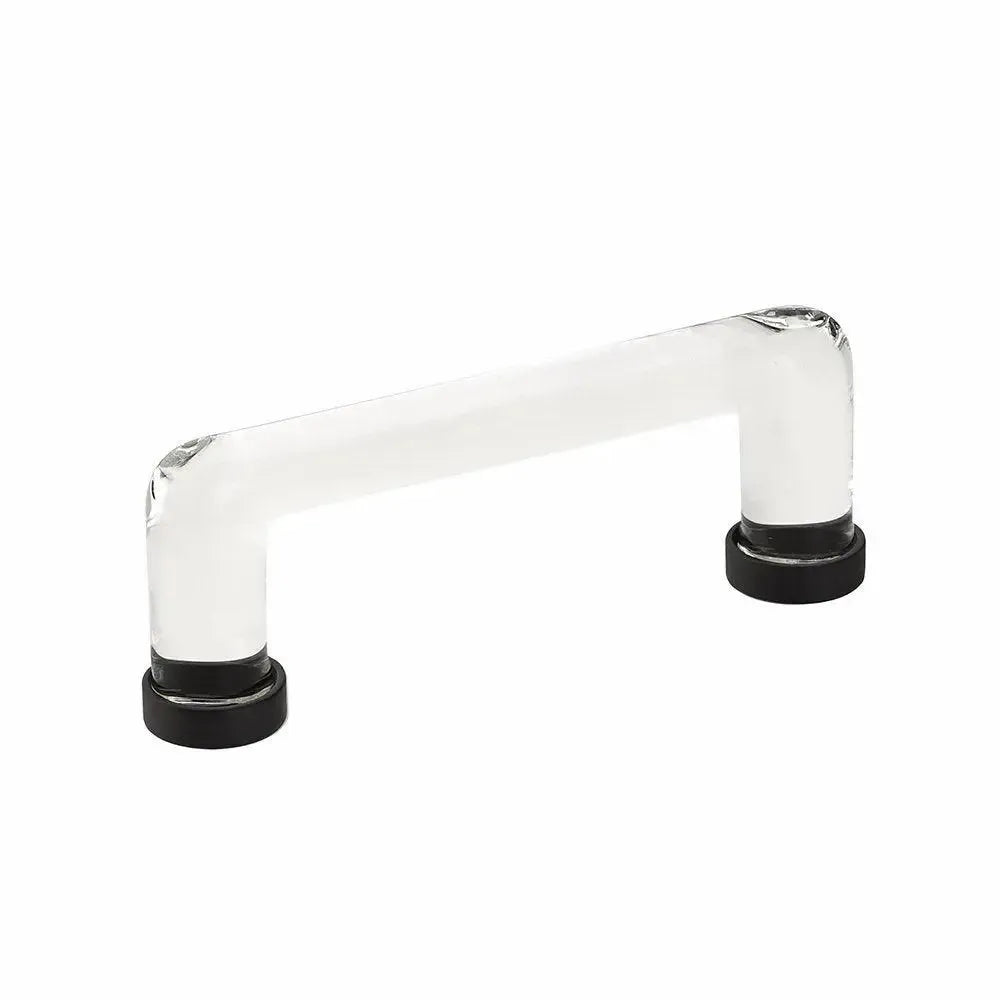 Emtek Jaladera Moderna de Vidrio, 4" cc — Negro Mate