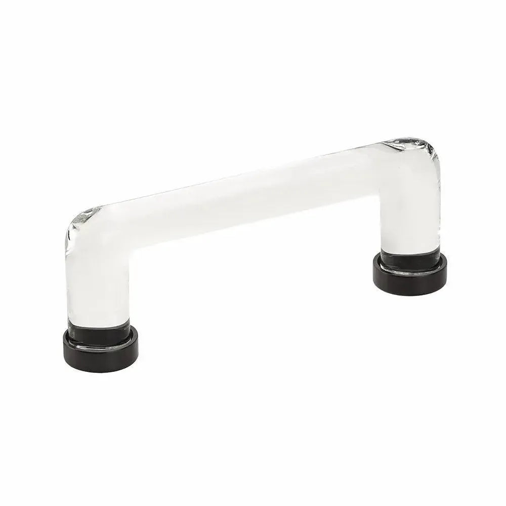 Emtek Jaladera Moderna de Vidrio, 4" cc — Bronce Aceitado