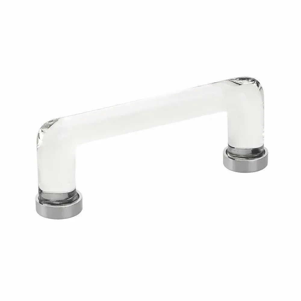 Emtek Jaladera Moderna de Vidrio, 4" cc — Cromo Pulido
